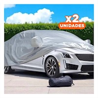 Pack2 Carpa Exterior XL 540x175x120cm Gris Cobertor Impermeable Y+Regalo Sticker